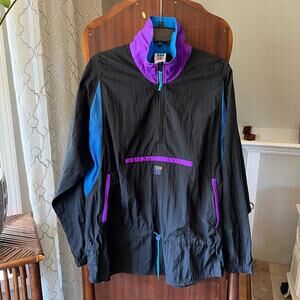 90’s Vintage In Sport For Women Windbreaker Medium Half Zip Nylon Color Block